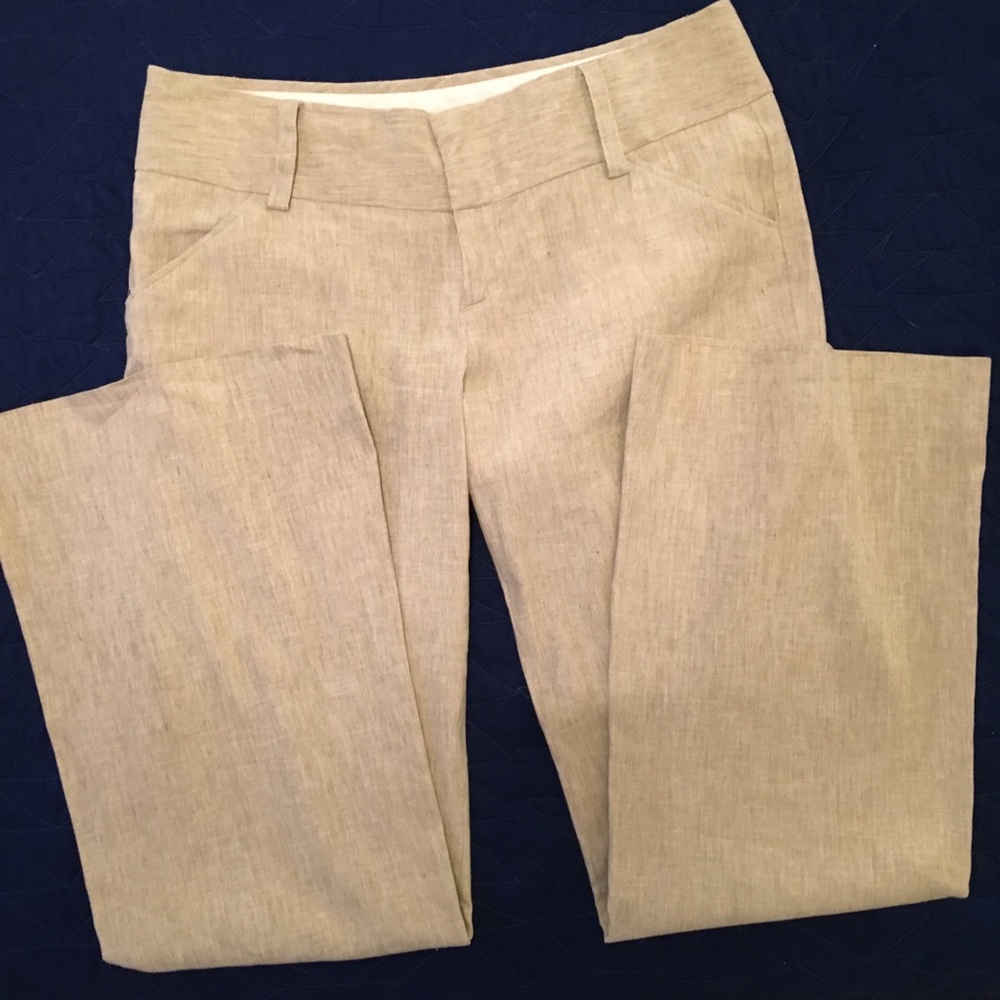 Alice + Olivia tan wide wristband pants